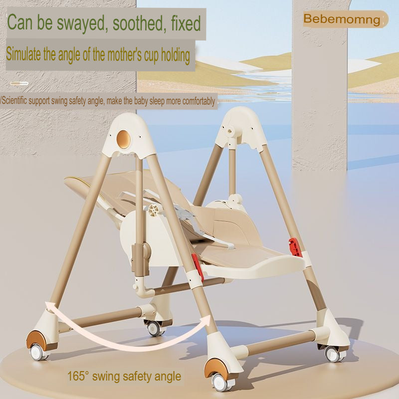 3 In 1 Baby Feeding Multifunctional Soothing Rocking High Chair Grey Gifts