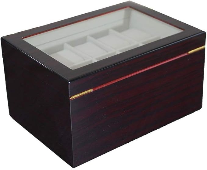 20 Slot Ebony Watch Storage Box Wooden with Lock and key ideal gift for Men and Women