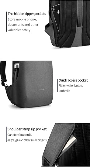 Kingsons 23L sleek business laptop backpack - KS3223W ideal for school college office work gifthim gifther