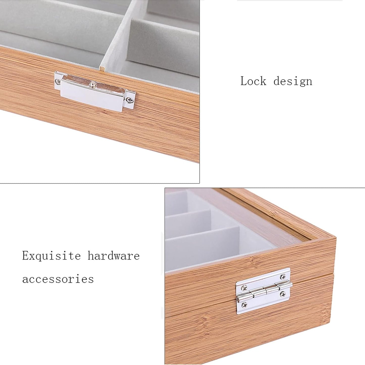 6 Slots Sunglasses Organizer Display Wooden Eyewear Case Showcase Tray offer sale