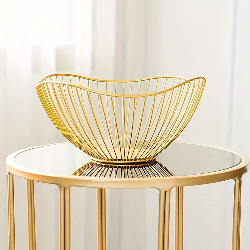 Kitchen or dining table fruit vegetable basket gold black