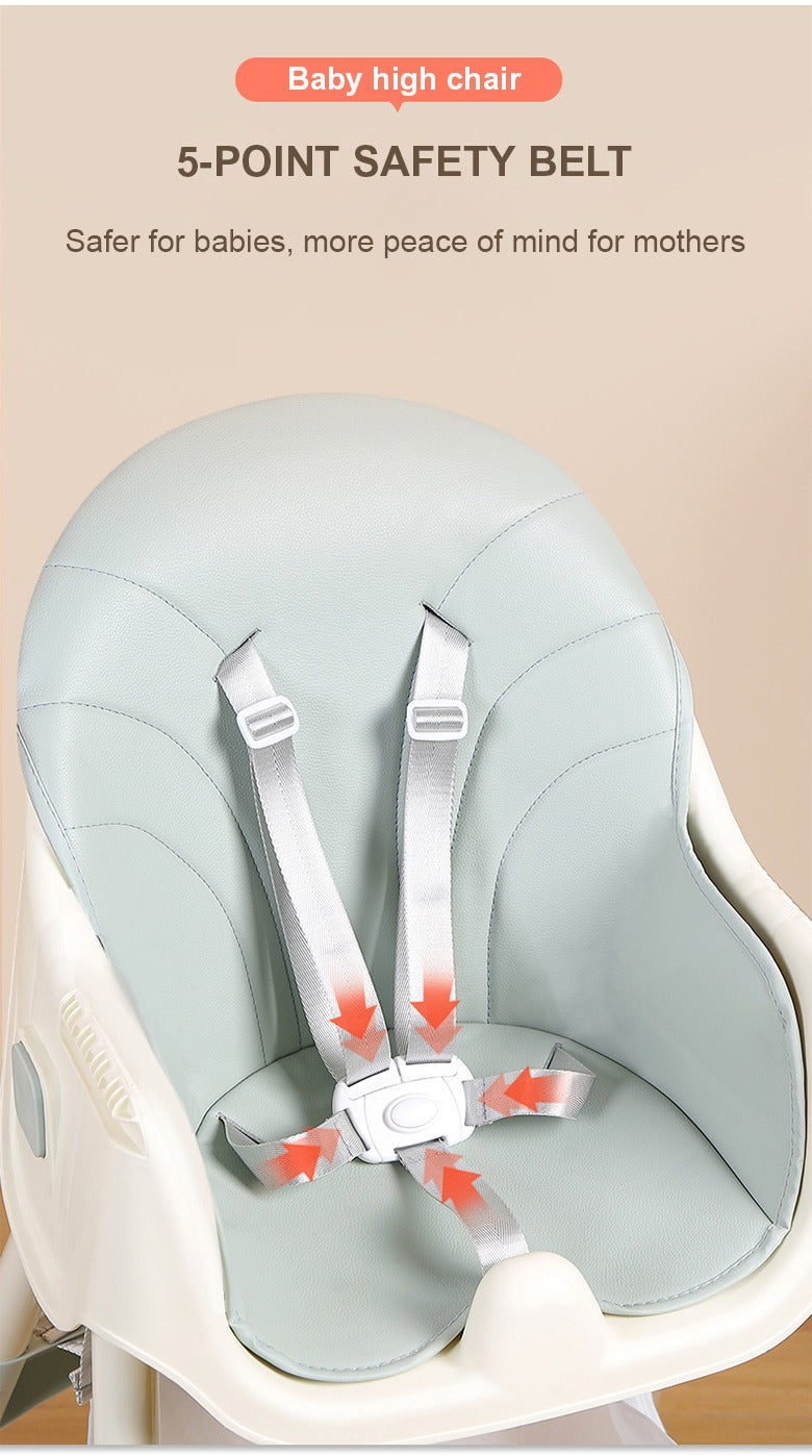 Kids Feeding High Chair adjustable and foldable With Toys And Full Set Ideal For Toddlers Above 6 Month Old Sale Offer beige neutral colour