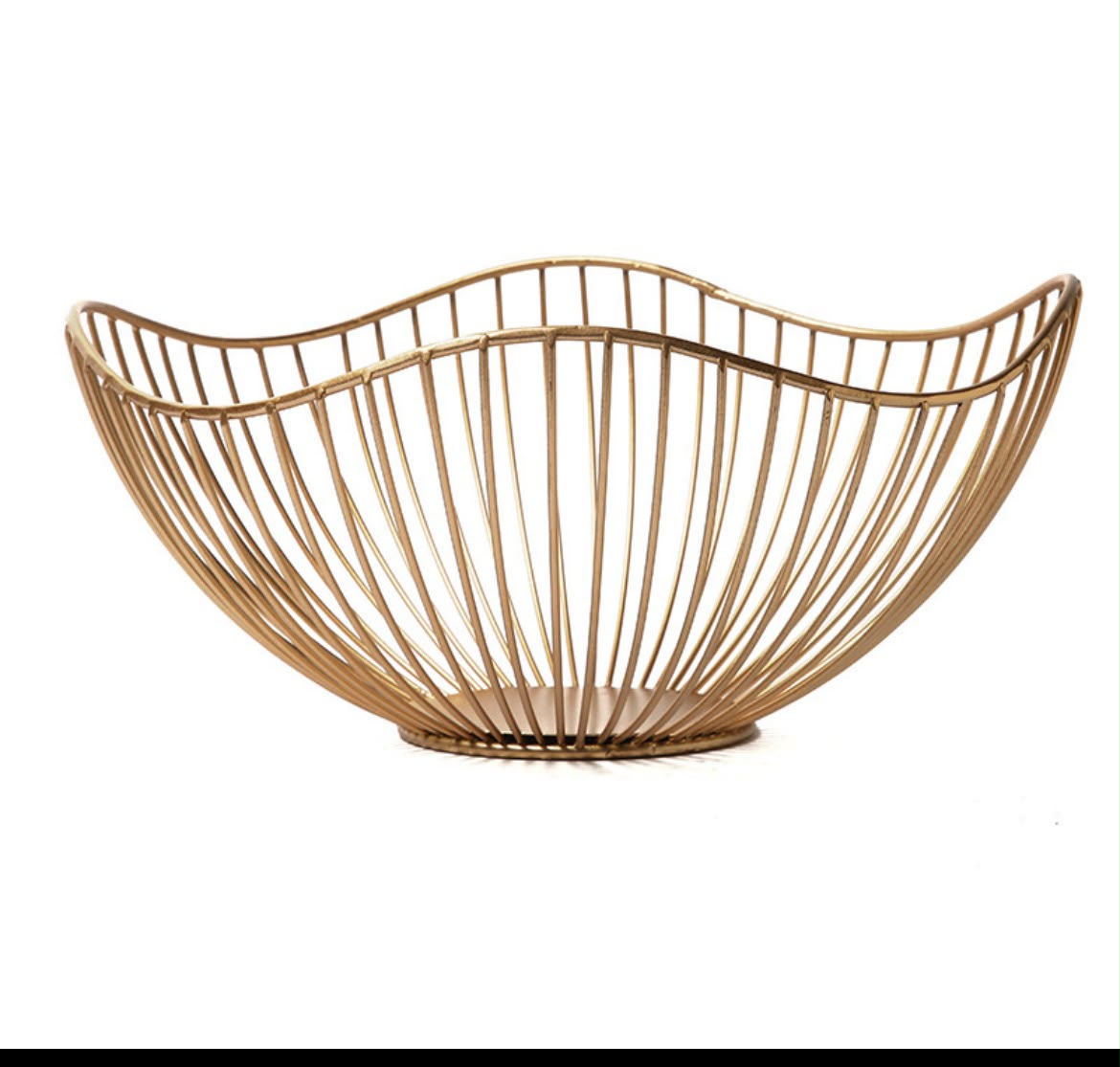 Gold Fruit Basket Kitchen Or Dining Table Vegetable Basket Gold
