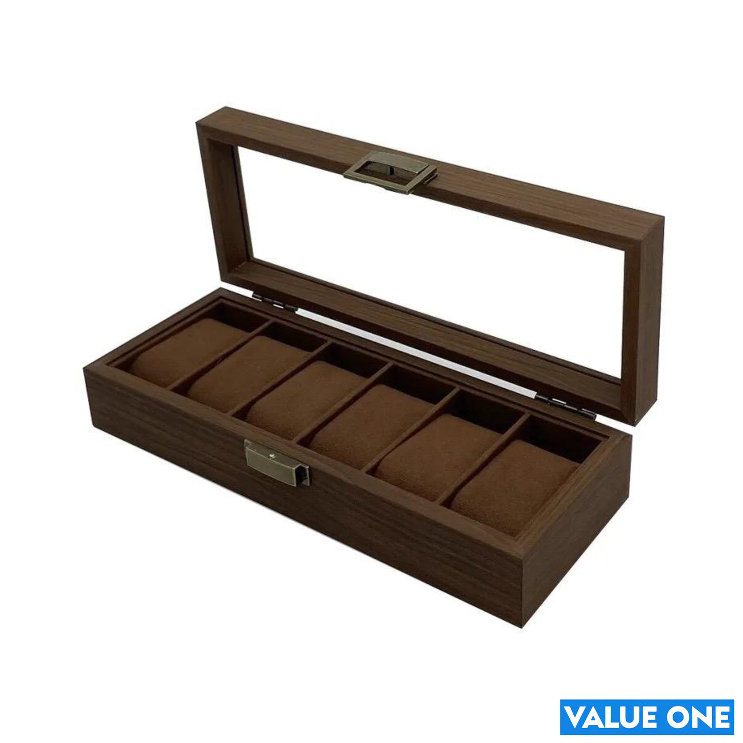 6 Slots walnut luxury Watch collection Box