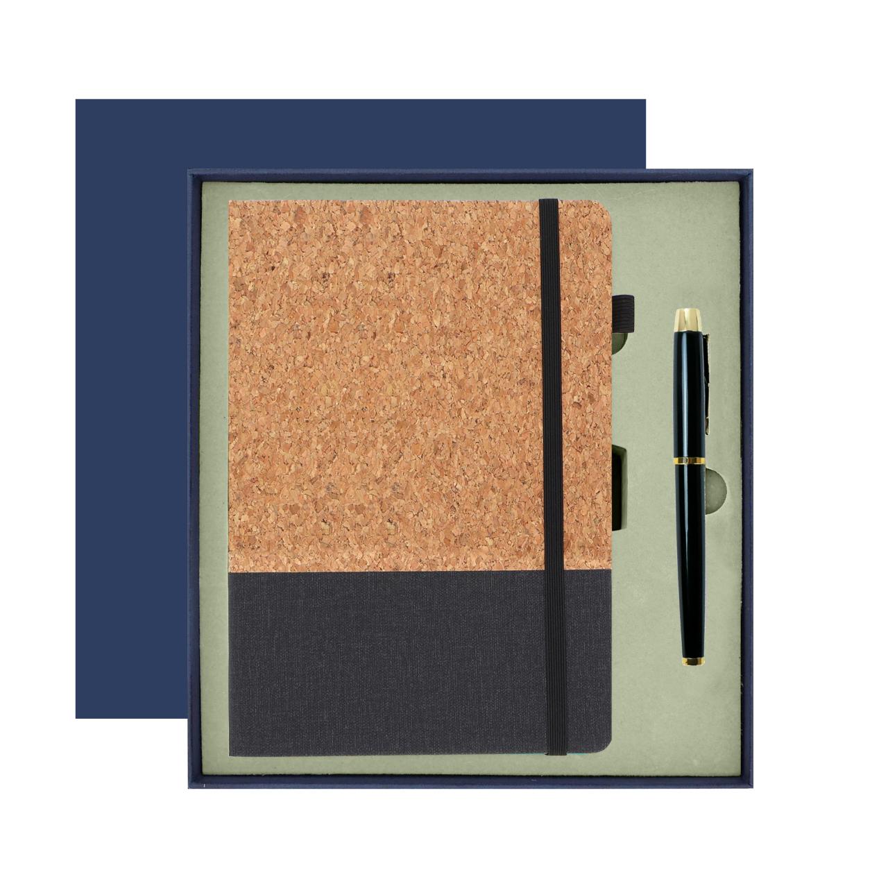 Journal Notebook with beige anf black stripe comes with a black pen ideal to gift someone special thoughful diary lovers offer sale