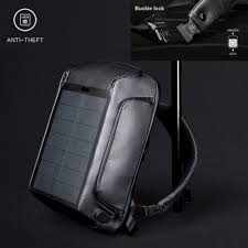 Kingsons KS9386W Men New Beam Backpack Solar Panel +USB Charging /Anti-theft/Waterproof/for 15.6 Inch Laptop ideal for office work gifts college bag