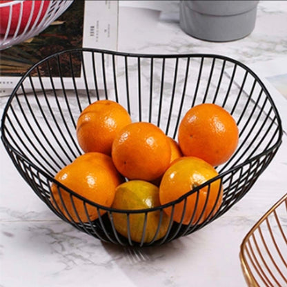 Kitchen or dining table fruit vegetable basket gold black