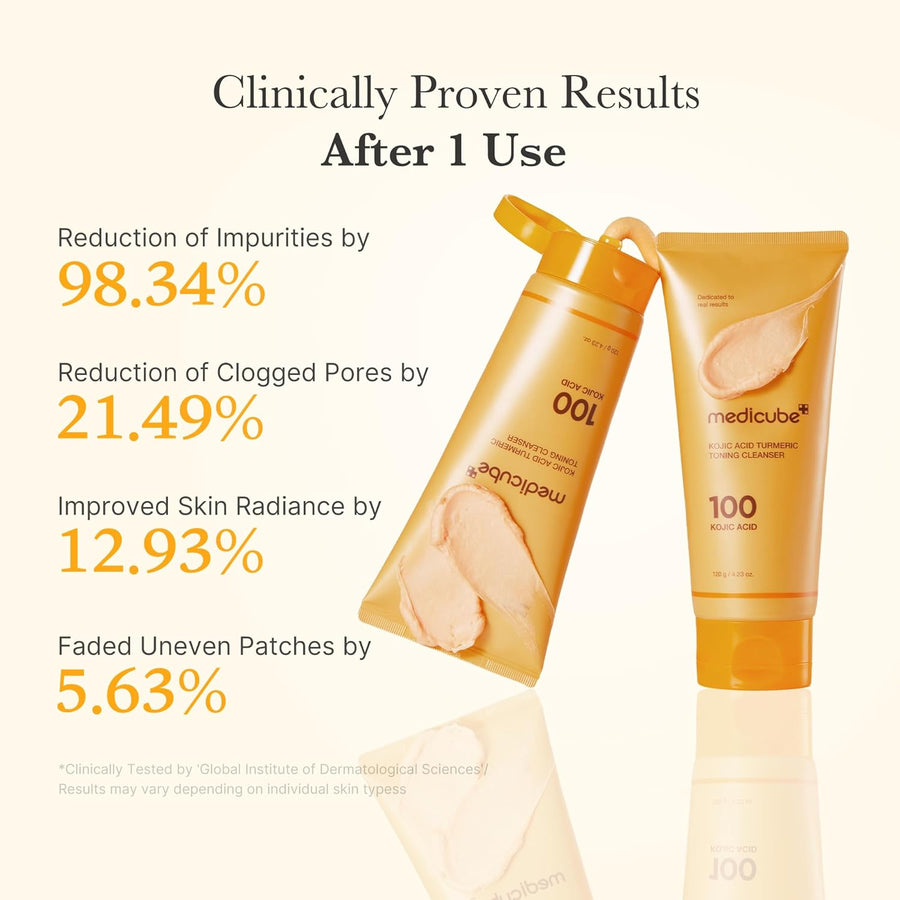 Medicube Kojic Acid Turmeric Toning Cleanser 120g