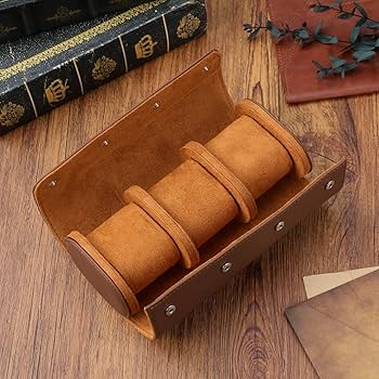 3 Slot watch roll brown ideal for gifts him