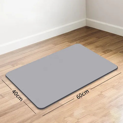 Quick drying mats for kitchen counter tops