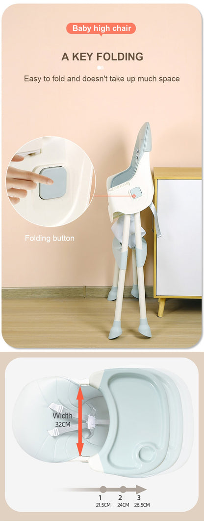 Kids Feeding High Chair adjustable and foldable With Toys And Full Set Ideal For Toddlers Above 6 Month Old Sale Offer beige neutral colour