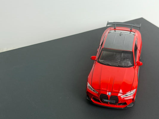 Red BMW model car ideal for photography, gifts kids