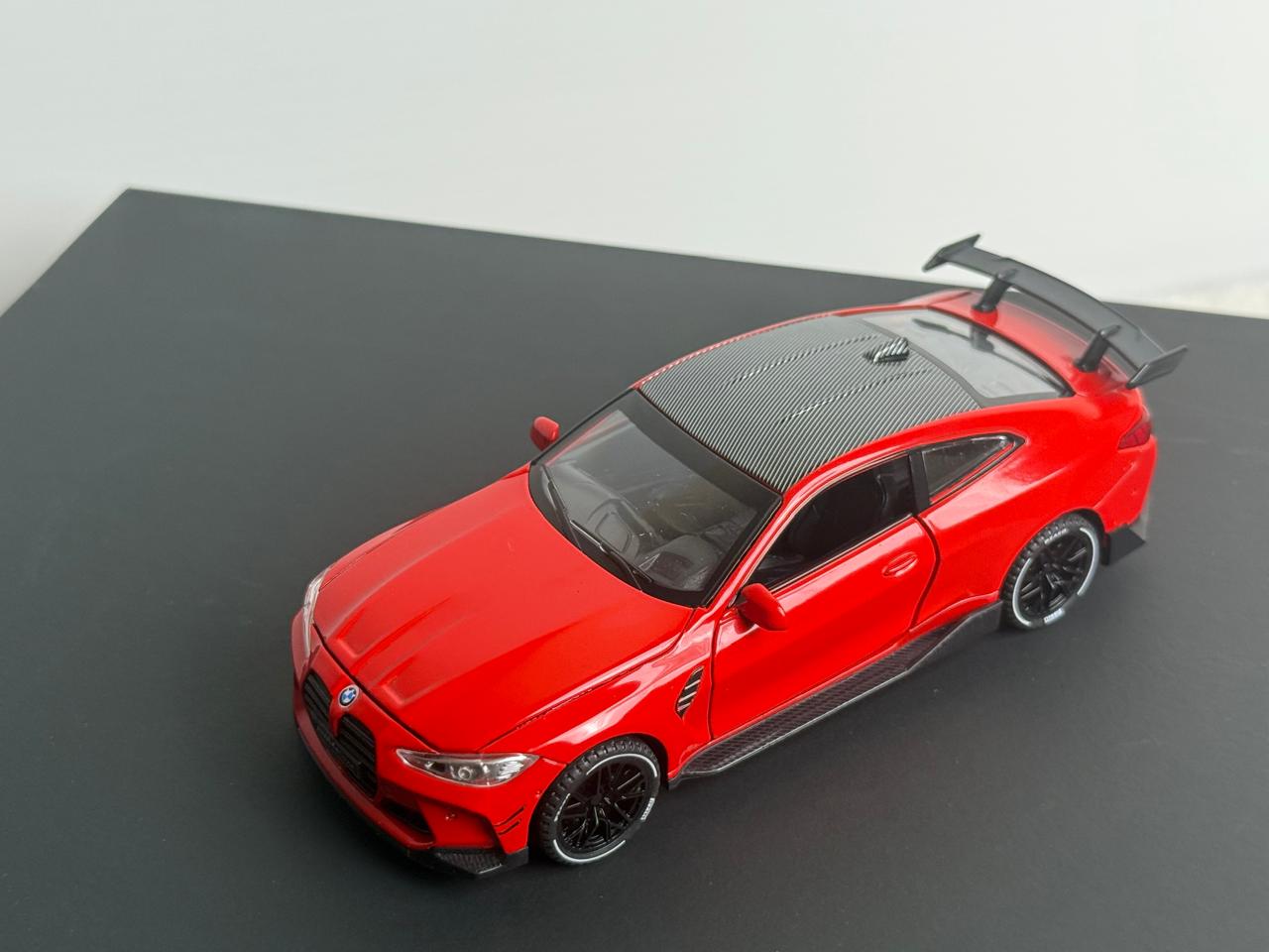 Red BMW model car ideal for photography, gifts kids