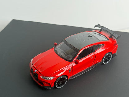 Red BMW model car ideal for photography, gifts kids