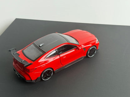 Red BMW model car ideal for photography, gifts kids