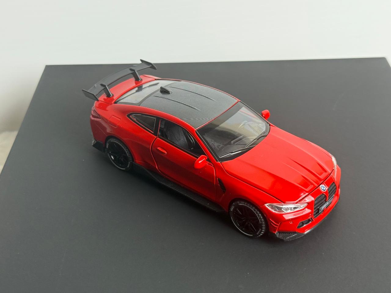 Red BMW model car ideal for photography, gifts kids
