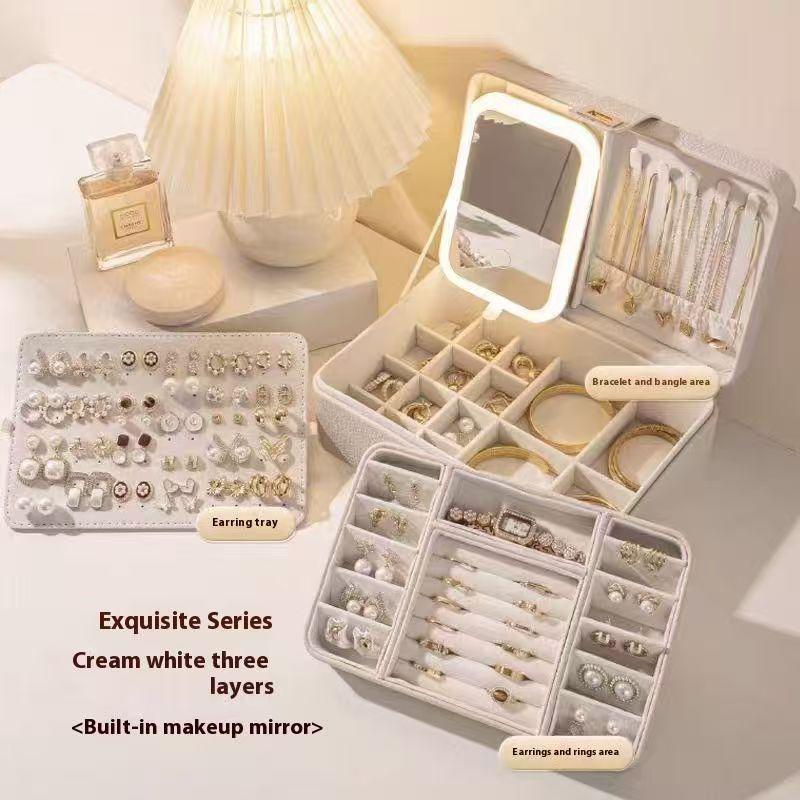 Multi Purpose Jewellery Collection Storage Organizer with mirror