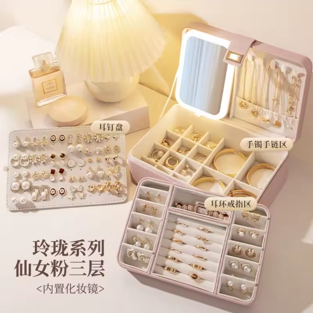 Multi Purpose Jewellery Collection Storage Organizer with mirror