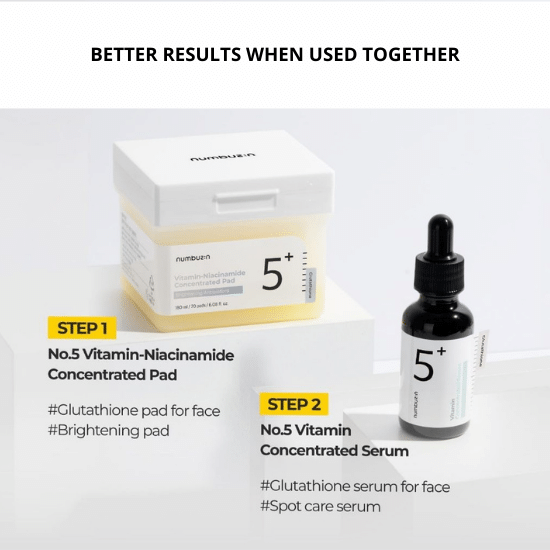 Numbuzin No.5 Vitamin-Niacinamide Concentrated Pad (70Pads)