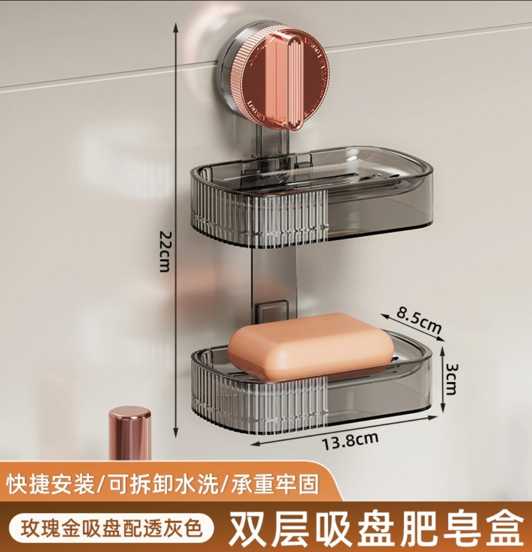 Soap holder suction cup sponge holder for shower sink kitchen drill free removable