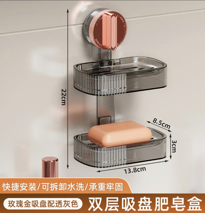 Soap holder suction cup sponge holder for shower sink kitchen drill free removable