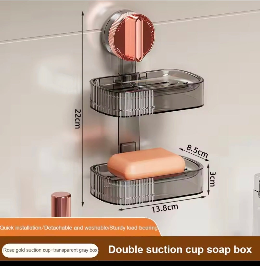 Soap holder suction cup sponge holder for shower sink kitchen drill free removable