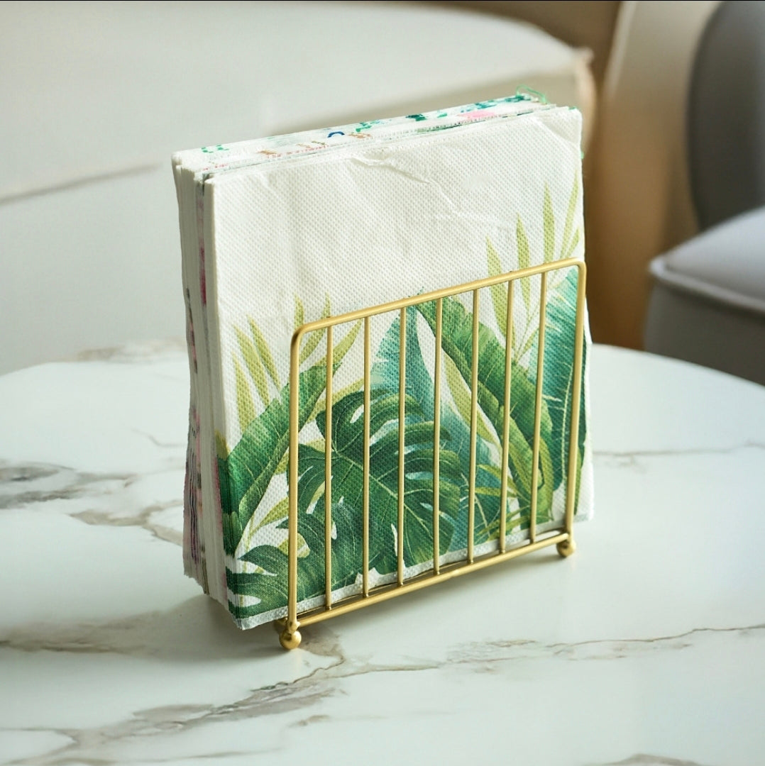 Gold tissue holder stand ideal for kitchen hotels office any spaces