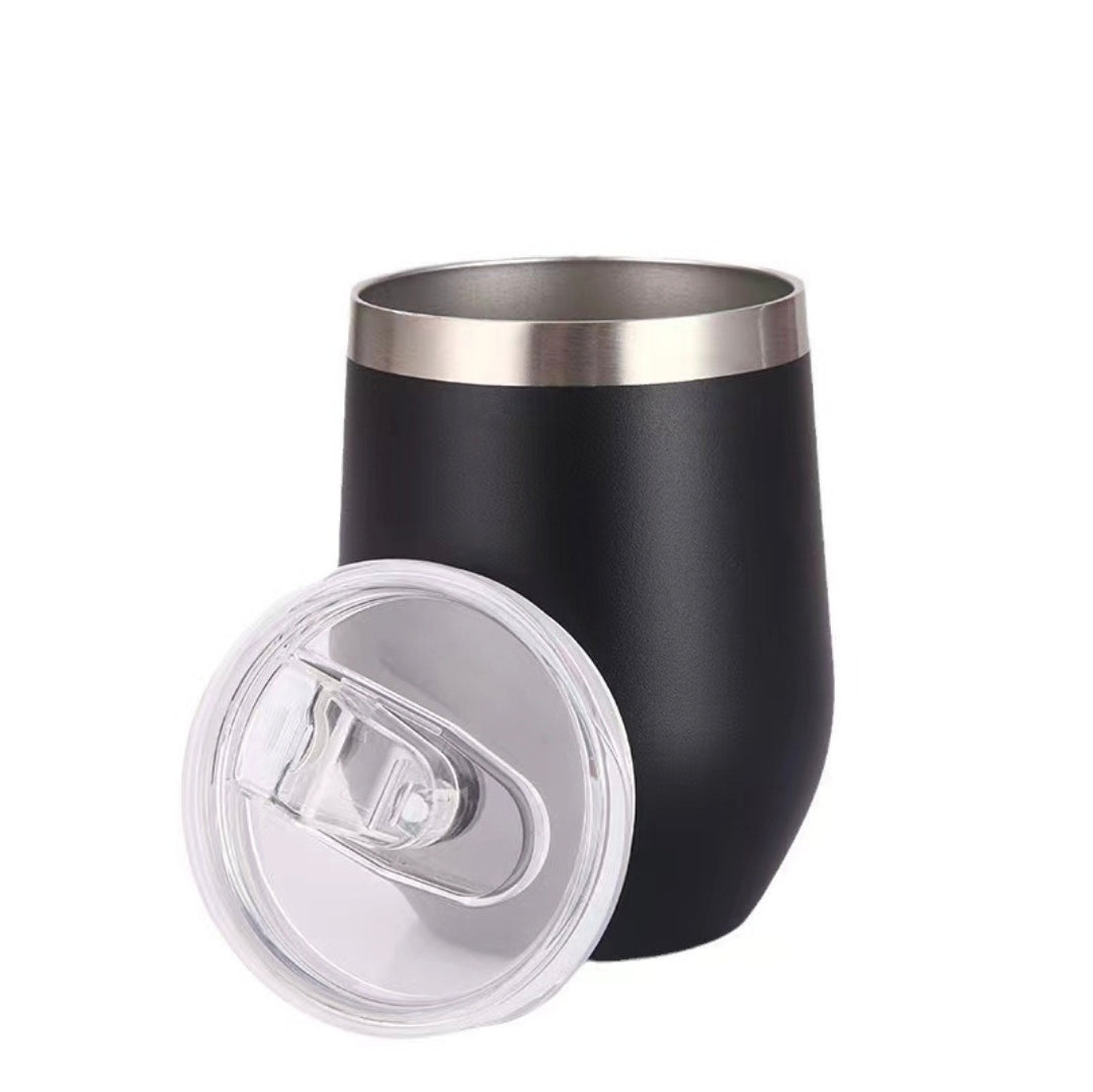 12 Oz Insulated Tumbler with Lid Double Wall Vacuum Stainless Steel Wine Glass Coffee Mug Insulated Tumbler Cup with custom name