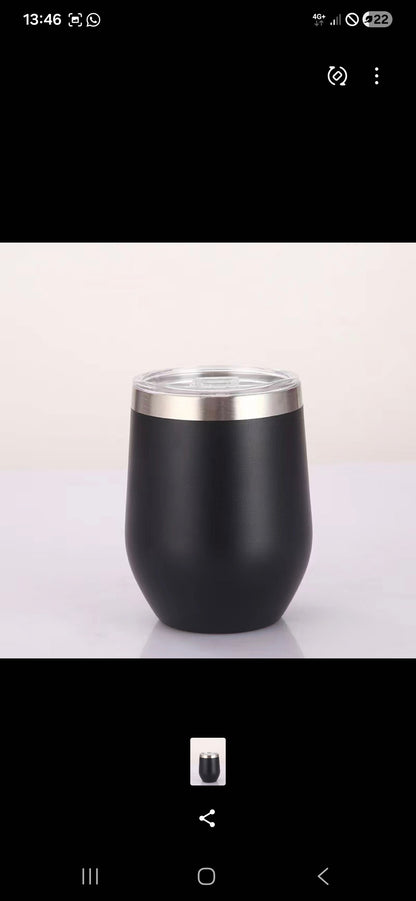 12 Oz Insulated Tumbler with Lid Double Wall Vacuum Stainless Steel Wine Glass Coffee Mug Insulated Tumbler Cup with custom name