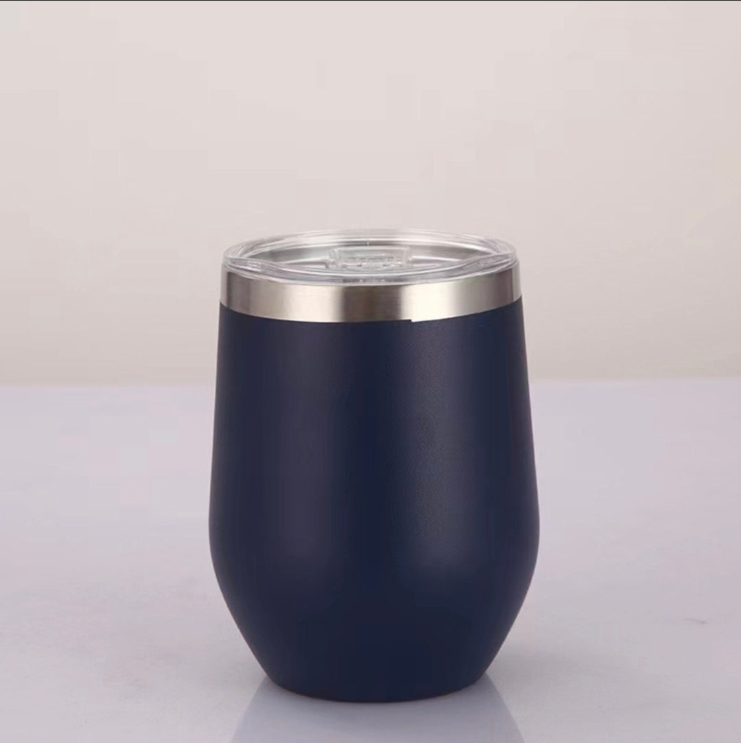 12 Oz Insulated Tumbler with Lid Double Wall Vacuum Stainless Steel Wine Glass Coffee Mug Insulated Tumbler Cup with custom name