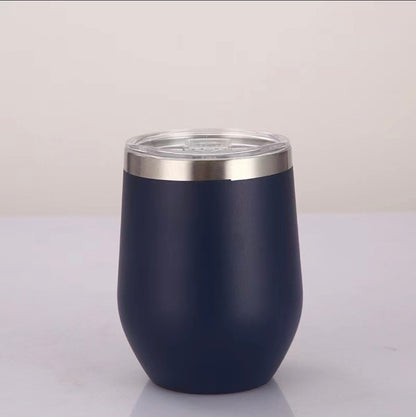 12 Oz Insulated Tumbler with Lid Double Wall Vacuum Stainless Steel Wine Glass Coffee Mug Insulated Tumbler Cup with custom name