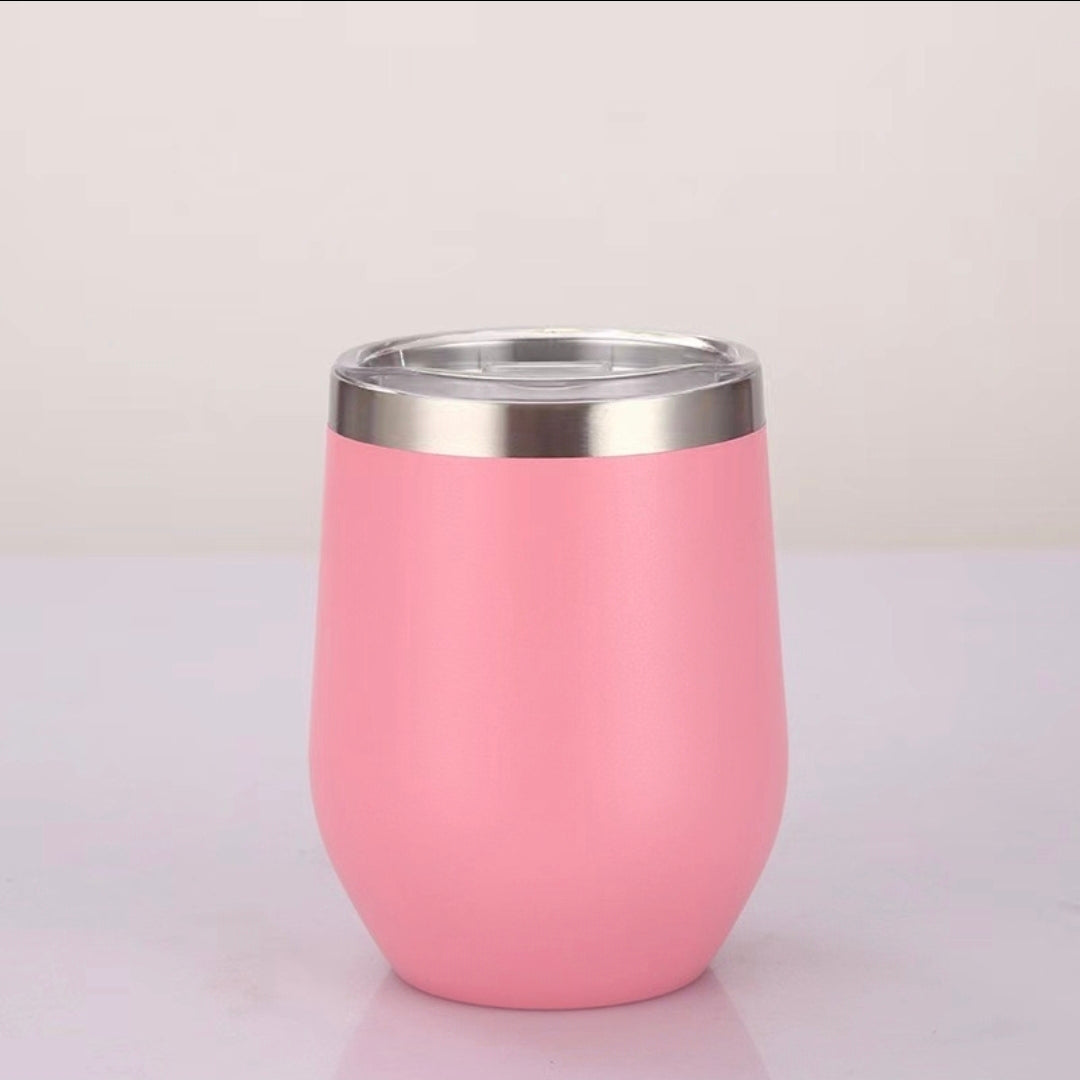12 Oz Insulated Tumbler with Lid Double Wall Vacuum Stainless Steel Wine Glass Coffee Mug Insulated Tumbler Cup with custom name