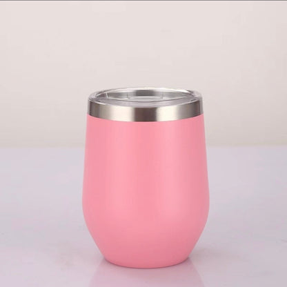 12 Oz Insulated Tumbler with Lid Double Wall Vacuum Stainless Steel Wine Glass Coffee Mug Insulated Tumbler Cup with custom name