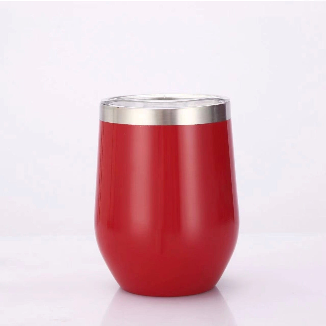 12 Oz Insulated Tumbler with Lid Double Wall Vacuum Stainless Steel Wine Glass Coffee Mug Insulated Tumbler Cup with custom name
