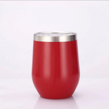 12 Oz Insulated Tumbler with Lid Double Wall Vacuum Stainless Steel Wine Glass Coffee Mug Insulated Tumbler Cup with custom name