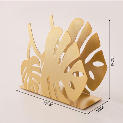Gold leaf style stainless steel tissue holder ideal for home hotels gifts