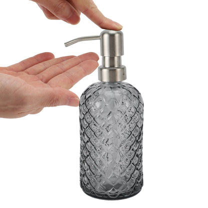 Glass Handwash Soap Dispenser Refillable 400ml for Hand Soap Body Wash Shampoo