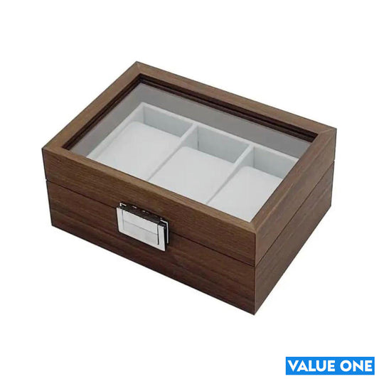 3 slots walnut watch collection box
