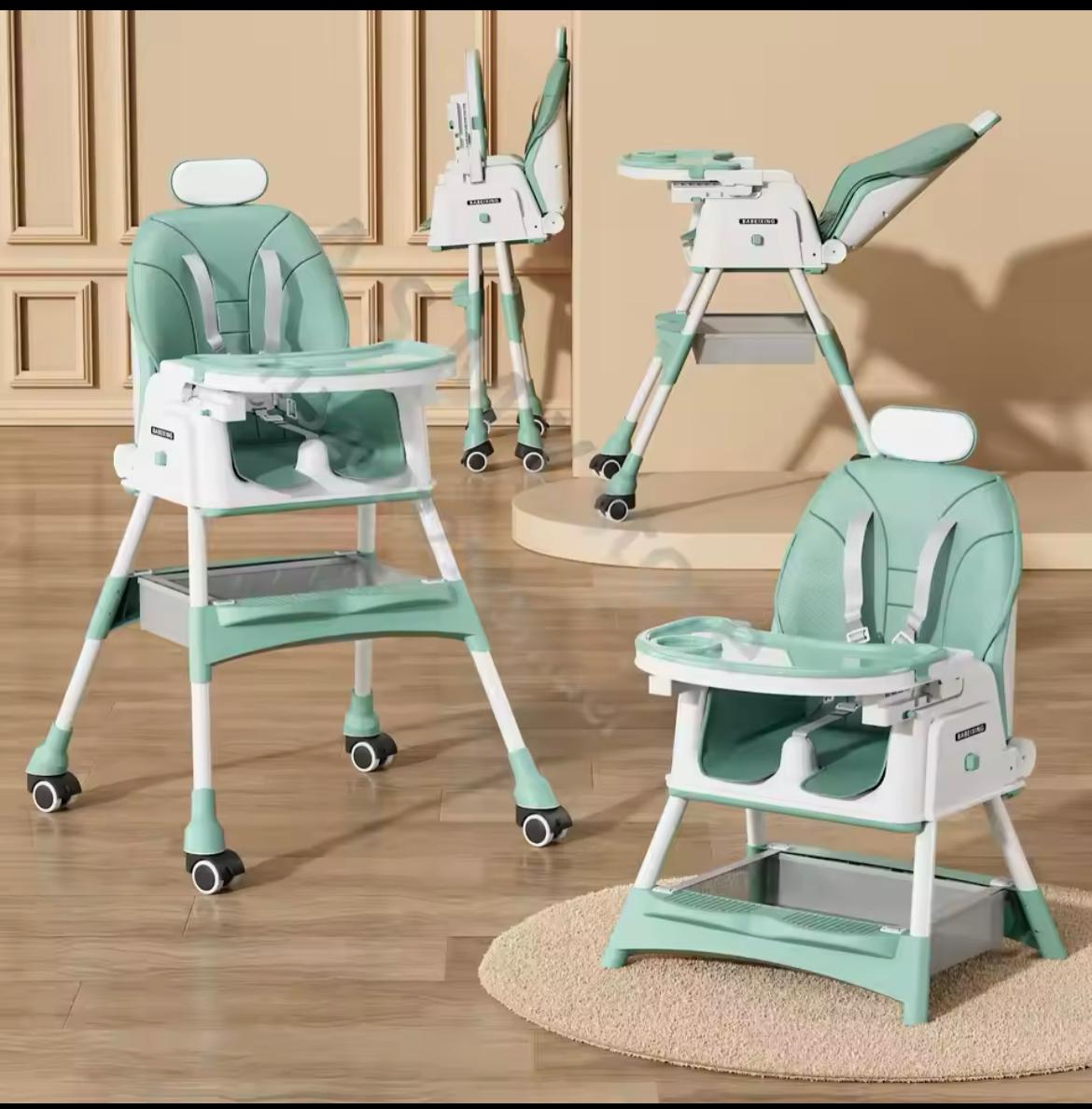 Multi-Functional Feeding Chair for Baby 6 months onwards Green High Chair