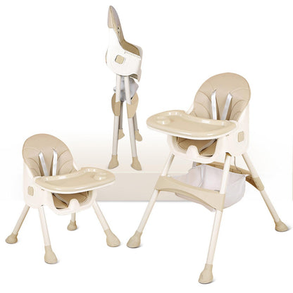 Kids Feeding High Chair adjustable and foldable With Toys And Full Set Ideal For Toddlers Above 6 Month Old Sale Offer beige neutral colour