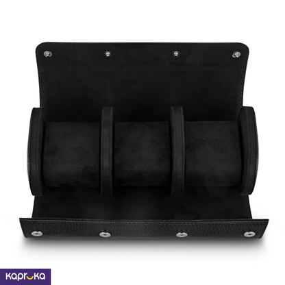 3 Slot watch roll Organiser black ideal for gitf him