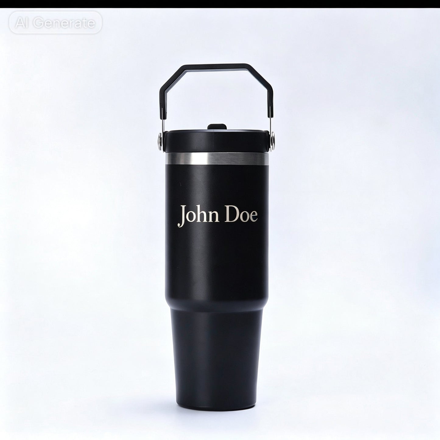 890ml Insulater Water Bottle black coffee tumbler with Custom name