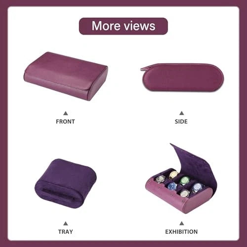 6 Slot watch roll case with 3 colours with button ideal for gifts anniversaries